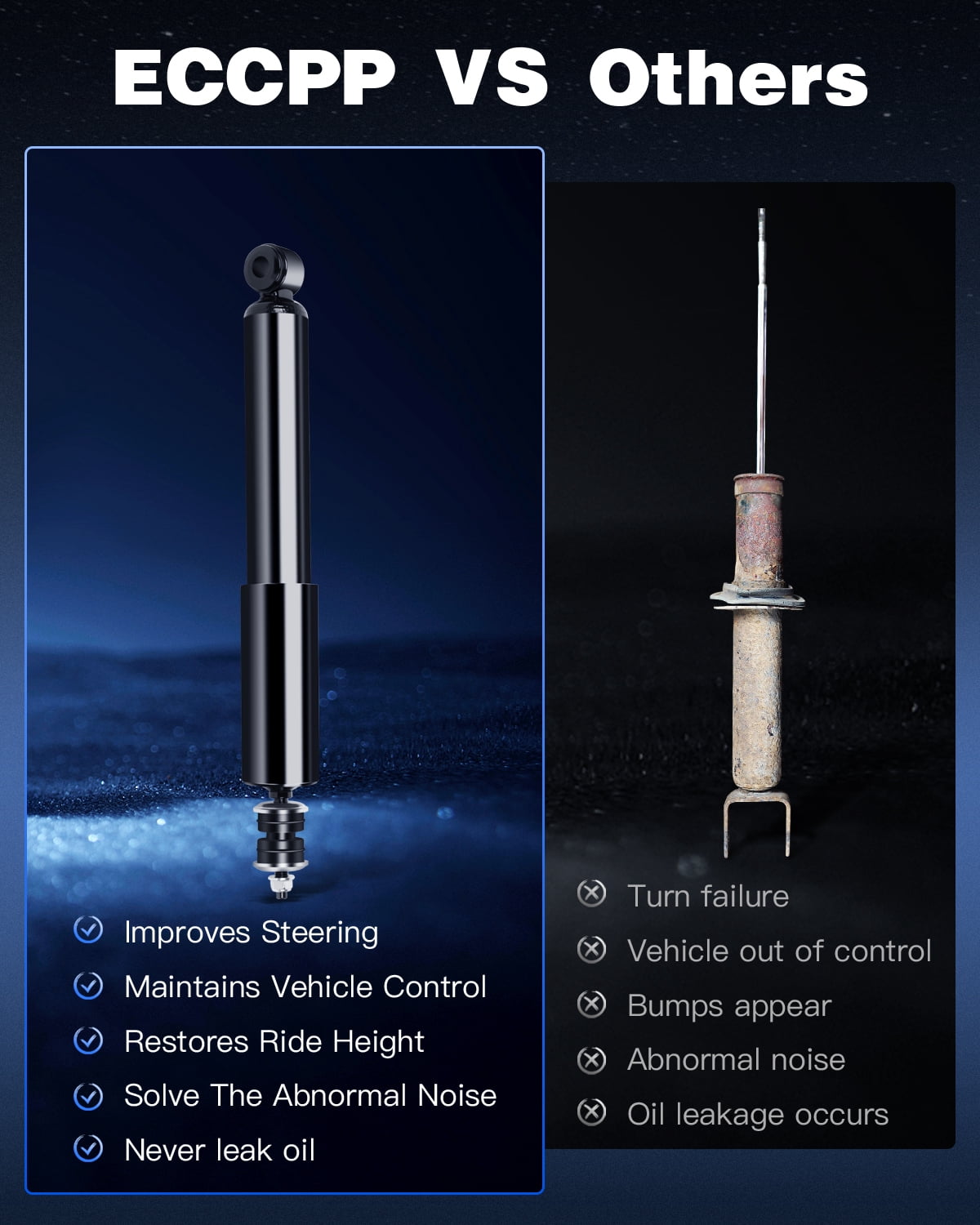 Shocks,ECCPP Full Set Absorber Shocks Struts for 1990 1991 1992 1993 1994 1995 1996 1997 for Ford for Ranger,1994 1995 1997 for Mazda B2300 B3000,1994 1995 1996 for Mazda B4000 with 344268 344396