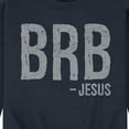 thumbnail image 3 of Instant Message - Brb Jesus - Men's Crew Neck Fleece Pullover, 3 of 6