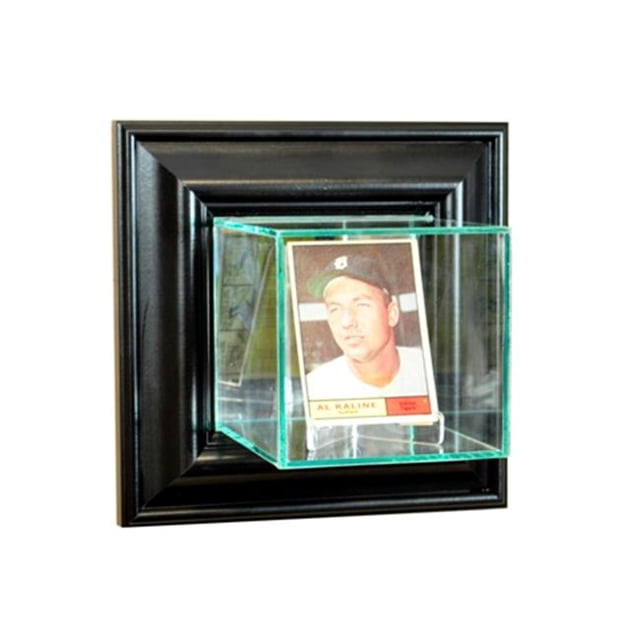 Perfect Cases WMCRD-B Wall Mounted Card Display Case, Black