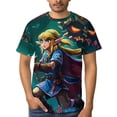 thumbnail image 5 of Game The Legend of Zelda Unisex Short Sleeve T Shirt Daily Novelty 3D Printed T-Shirts Soft Comfortable Tee Shirt Top For Men And Women, 5 of 7