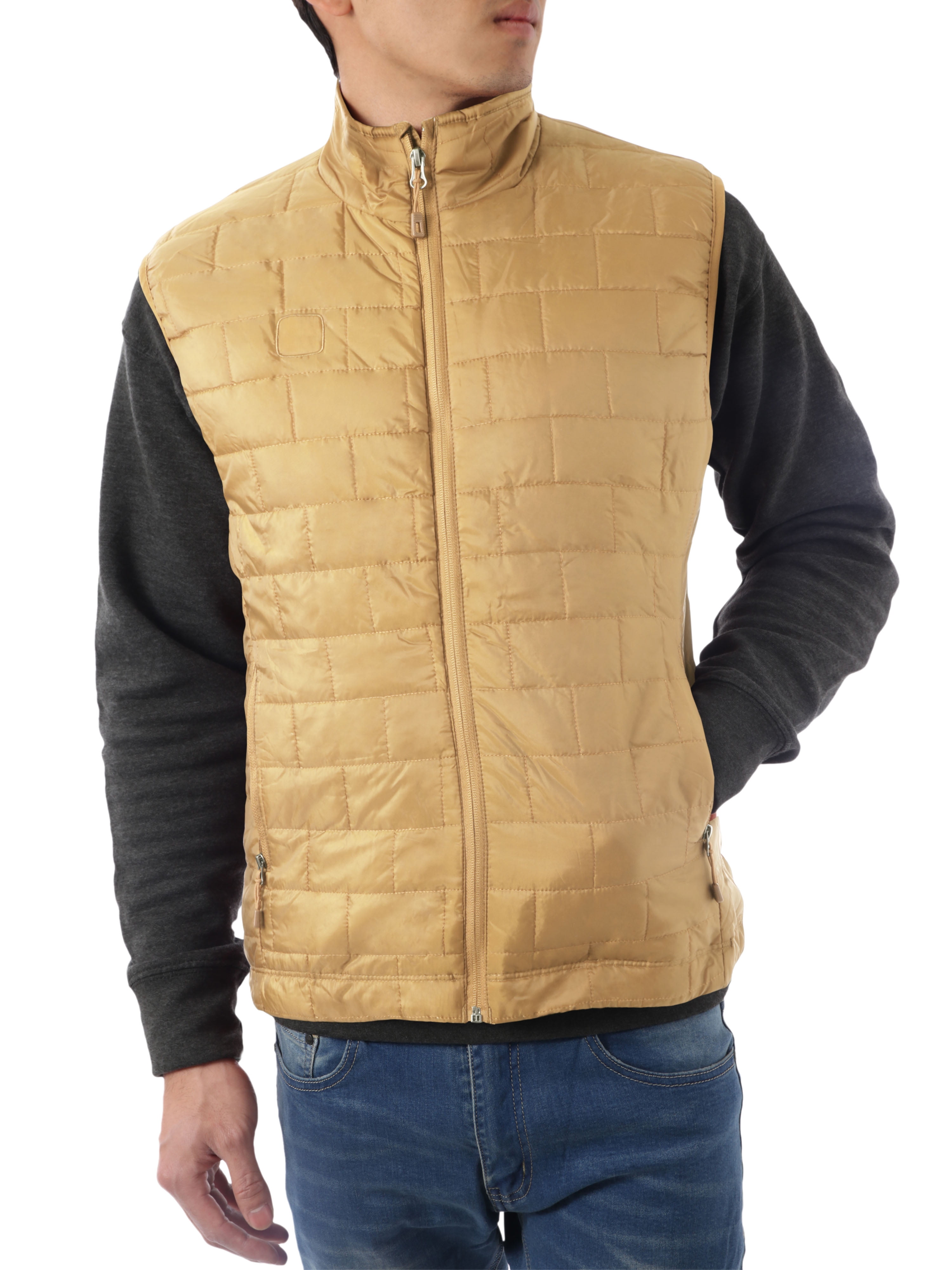 Ma Croix Mens All Season Vest Puffer Quilted Pocketable Water Resistant