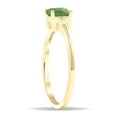 thumbnail image 2 of SZUL Women's Square Shaped Green Amethyst and Diamond Classic Band in 10K Yellow Gold, 2 of 5