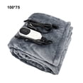 thumbnail image 2 of relayinert Winter Warm Electric Heated Blanket 9 Gear Temperature Control Fast Heating Electric Blanket Heat gray 100*75, 2 of 6
