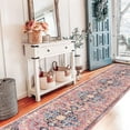 thumbnail image 6 of Findosom 2'x10' Vintage Runner Rug 0.4" Distressed Hallway Rug Non Slip Laundry Runner Rug Decor Rug Washable Runner Rug Kitchen Floor Mat Entryway Rug Runner for Laundry Kitchen Entryway, Pink, 6 of 7