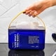thumbnail image 5 of Tissue Box Handle Design Flat Bottom Transparent Texture PET PU Convenient Practical Facial Tissues Dispenser for Home Blue, 5 of 5