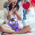thumbnail image 4 of Flowers for Delivery Prime Preserved Rose Flower Bouquet Eternal Roses Flowers Gift for Women Mom Wife Grandma Valentine's Day Mothers Day Graduation, Purple, 4 of 5