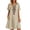 Beige, variant on Women's Embroidered Mexican Peasant Dresses Short Sleeve Floral Bohemian Fiesta Traditional Tunic Dress