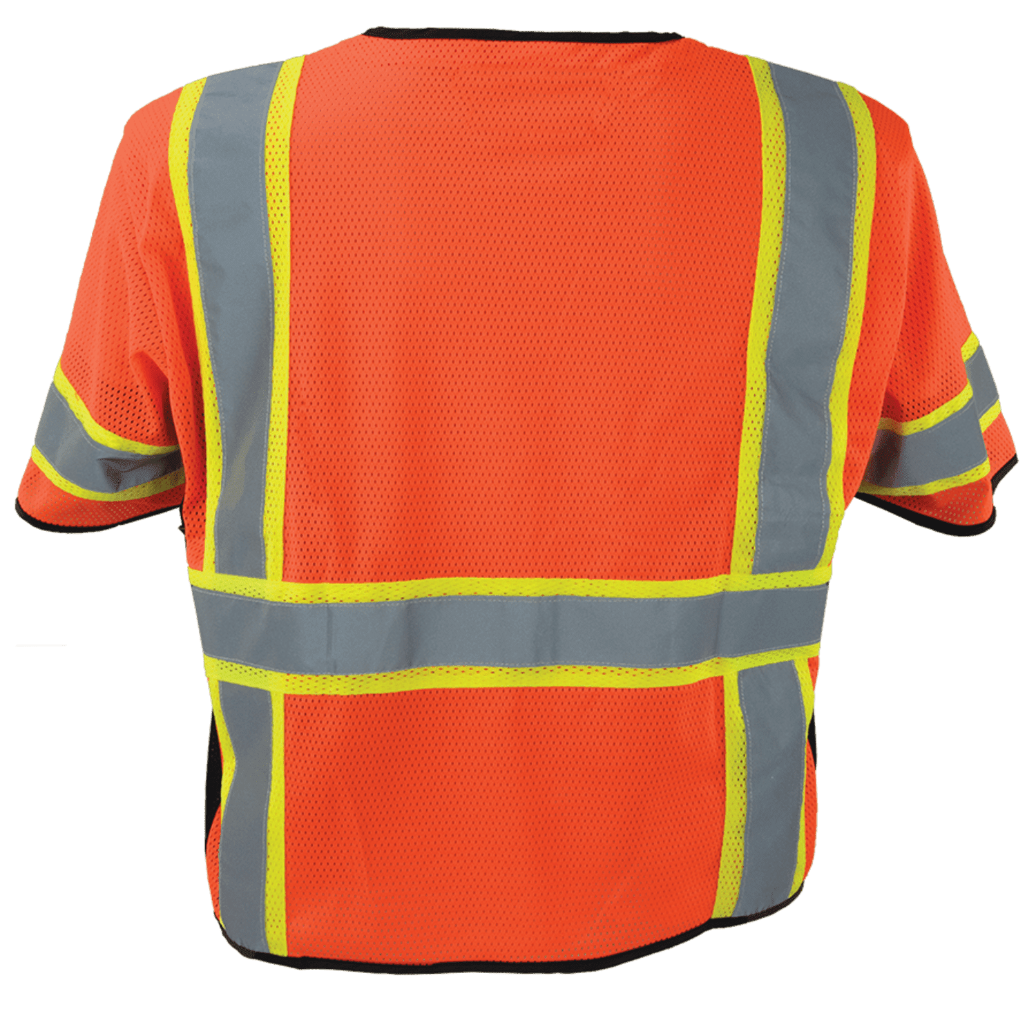 Ironwear 1299 Class 3 Polyester Mesh Safety Vest w/ Zipper, Radio Clips & Badge Holder