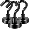 thumbnail image 1 of LOVIMAG Ganchos magnéticos fuertes, imanes de tierras raras de 25 libras, resistentes con gancho para refrigerador, fuerte gancho de crucero para colgar, imanes de techo para colgar, parrilla y cocina, 1 of 4