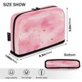 thumbnail image 3 of Pencil Bag with Magnetic Foldable Base Large Capacity Stand-Up Pencil Case Durable Nylon Pen Pouch Pink Background with Hearts, 3 of 7