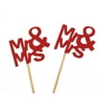thumbnail image 3 of Darling Souvenir, Mr & Mrs Wedding Cupcake Toppers, Party Dessert Decorations - Pack Of 20, 3 of 3