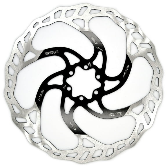 Galfer 203mm Rotor, 6-Bolt , 2.0mm, Black/Silver