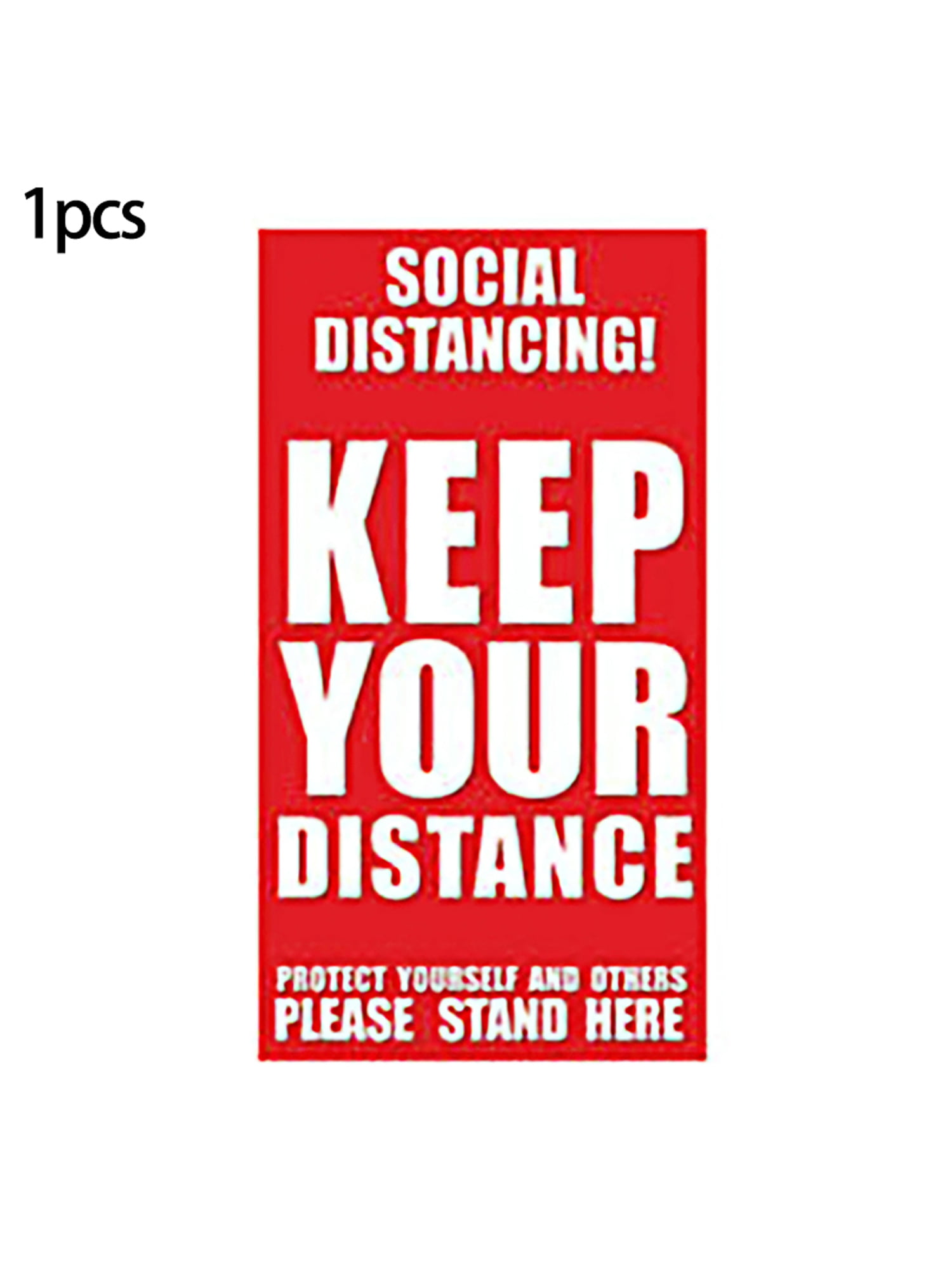 10PCs Social Distancing Signs 6 Feets Self Adhesive Keep Distance Stickers Floor 