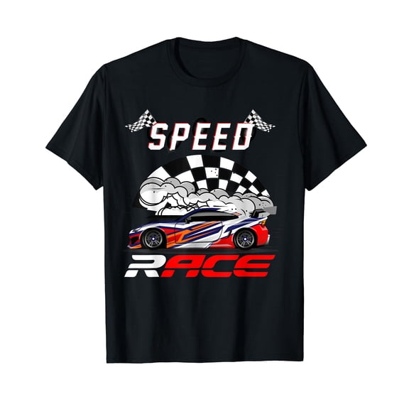 Race Car Driver Costume Racing Cars Pit Crew Racecar Driver Black T-Shirt
