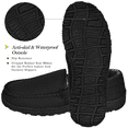 thumbnail image 5 of NCCB Mens Slippers Mens Moccasin Slippers Memory Foam Indoor Outdoor House Slippers for Men Anti-Slip Rubber Sole Black Size 10, 5 of 6
