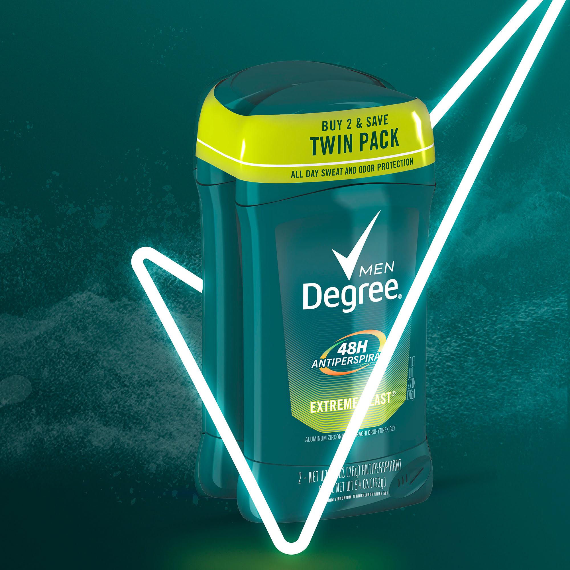 Degree Long Lasting Men's Antiperspirant Deodorant Stick Twin Pack, Mint, 2.7 oz - image 8 of 10