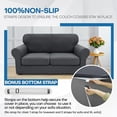 thumbnail image 3 of Thick Velvet Sofa Covers Couch Covers for 3 Cushion Couch Sofa High Stretch Slipcovers Furniture Protector Form Fit Luxury Couch Cover for Dogs- dark gray, 3 of 5