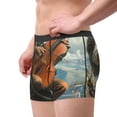 thumbnail image 2 of Xecao Western Guitar Cowboy Print Men's Underwear Boxer Briefs Pack - Your ComfortSoft, Moisture-Wicking, and Breathable Choice for Men's Underwear-Medium, 2 of 5