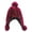 Burgundy, variant on Unisex Winter Thick Cable Knit Soft Pom Pom Beanie Cap - Black