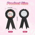thumbnail image 2 of Uxcell Birthday Ribbon, Award Ribbon Brooch Birthday Pin Tinplate Badge Button Pin for Party Decorations Celebration Accessory, Black, 2 of 6