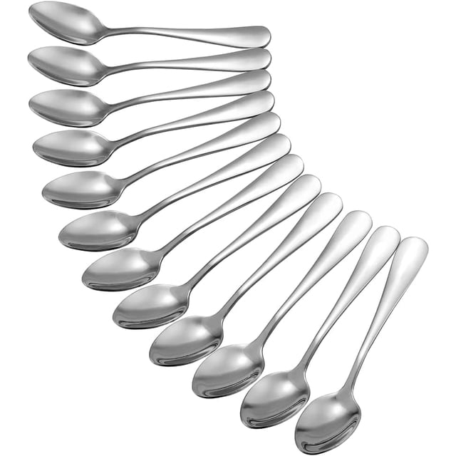 12 PCS Cucharas de Té, Café, Cucharas Para Cafe, Cucharas Cocina, Cuchara, Cucharillas de Acero Inoxidable para Té, Café, Postre, Pastel