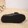 thumbnail image 6 of Women's Rhinestones Glitter Bow Platform Sneaker Handmade Flat Casual Slip On Loafers Comfort Low Top Walking Shoes, 6 of 9