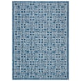 thumbnail image 2 of SAFAVIEH Courtyard Neville Geometric Tiles Indoor/Outdoor Area Rug, 4' x 5'7", Navy/Grey, 2 of 8