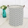 thumbnail image 5 of Howarmer Large Canvas Laundry Hamper, Laundry Basket for and , s Clothes Hamper with Lid, Cute s s Storage Bin Organizer Animal Room Decor, Black V, 5 of 8