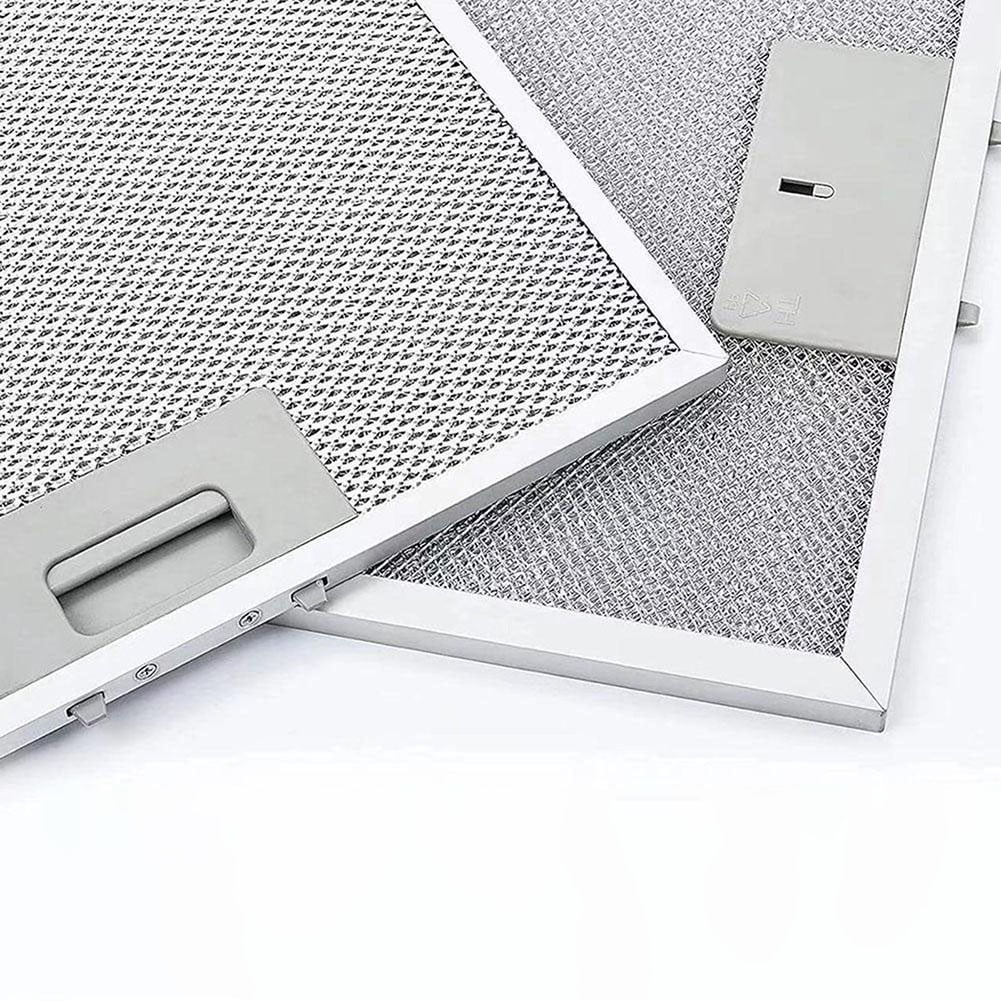 Whatever You Like-Silver Metal Mesh Cooker Hood Filters, 506x300x9mm Extractor Vent Filter, 5-Layer Grease Filtration for Range Hoods, 2-Pack Replacement Filters"}