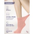 thumbnail image 4 of Womens Cute Ankle Bamboo Socks for All Seaons Home Office Everyday Use, Neutral socks for Granola Girls Clothes, Aster Purple-Lilac-Rose Cloud, 3 Pairs, Shoe Size:6-9, 4 of 4