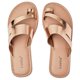thumbnail image 1 of Sandalias Luoika para mujer, planas, anchas, doradas, 7,5 cm de ancho, para verano, playa, 1 of 8