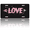 Arrows Piercing the Word "LOVE", variant on 1 Pcs License Plate Covers & Frames, Red Infinity Symbol with Heart Accents For Decorative Front, Aluminum License Plate Covers & Frames Cover For Men Women, 12" X 6"