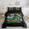 thumbnail image 2 of Homewish Rustic Fishing Club Full Size Comforter Sets, Wooden Plank Bedding Comforter Set, Teens Kids Adult Reversible Bedding Sets, Ultra Soft Bedroom Decor, 3 Pieces, 2 of 8