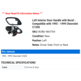 thumbnail image 2 of Left Interior Door Handle with Bezel - Compatible with 1995 - 1999 Chevy C1500 1996 1997 1998, 2 of 2