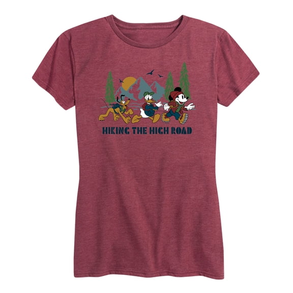 Mickey & Friends - Hiking The High Road - Women's Short Sleeve Graphic T-Shirt