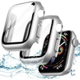 thumbnail image 1 of YanonmyfdFunda Impermeable con Protector de Pantalla para Apple Watch SE 3/2/1 (2025/2022/2020) / Series 6 5 4 40mm, Cristal Vidrio Templado Incorporado Carcasa Completa, 2 Unidades (Blanco Estrella), 1 of 19