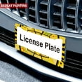 thumbnail image 4 of 2Packs License Plate Frames with Vibrant Yellow Retro Pattern Includes Screws & Caps Full Accessories Included Size 6.3x12.2inch(16x31cm), 4 of 8