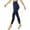Dark Blue, variant on Ramiter Plus Size Leggings Women's Flare Leggings, Trendy Crossover Yoga Pants, High Waist Casual Workout Bell Bottom Leggings with Pockets XS,Black