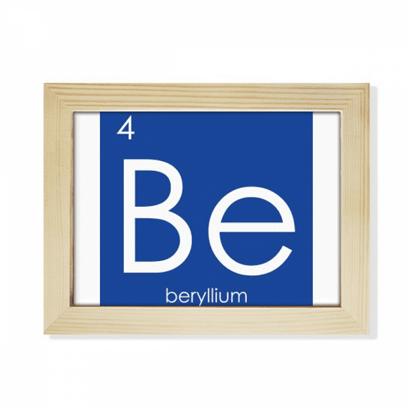 Chestry Elements Period Table Alkaline Earth Metal Beryllium Be Desktop Photo Frame Picture Art Decoration Painting 6x8 inch