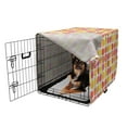 thumbnail image 2 of Fruits Dog Crate Cover, Retro Pineapple Lemon Kiwi Raspberry Pop Art Modern Food Caricature Graphic, Easy to Use Pet Kennel Cover for Medium Large Dogs, 35" x 23" x 27", Multicolor, by Ambesonne, 2 of 6