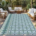 thumbnail image 2 of Blue Flowers Outdoor Rug for Patio/Deck/Porch, Non-Slip Large Area Rug 4 x 6 Ft, Farmhouse Country Abstract Floral Patterned Indoor Outdoor Rugs Washable Area Rugs, Camping Rug Carpet Runner, 2 of 8