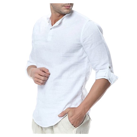 Ketyyh-chn99 Dress Shirt for Men 2024 Men's Tops Summer Pocket Blouse Short Sleeve Dress Shirts for Men Mens Shirts Short Sleeve White,2XL