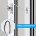 thumbnail image 1 of 1 cerradura de restricción de cable de ventana con tornillos, pestillo de alambre de seguridad con llaves, para aplicaciones domésticas públicas y comerciales, blanco LingWen 8390605480232, 1 of 1
