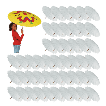 DIY Parasols, Craft Kits, Party Supplies, 48 Pieces