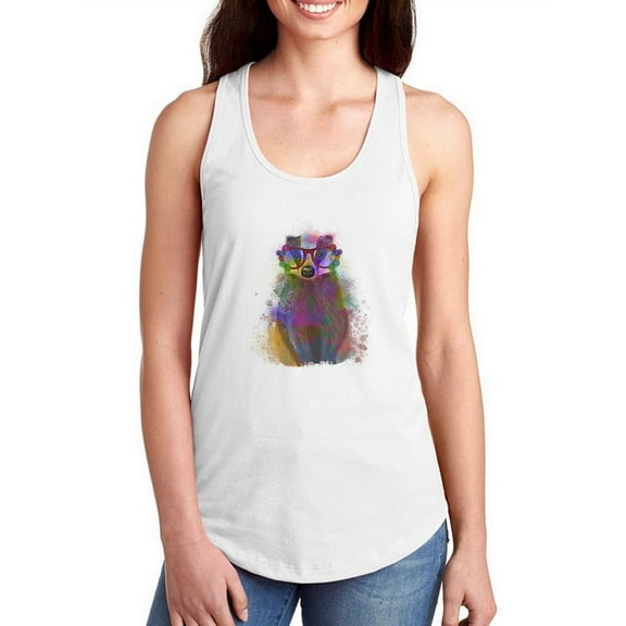 Colorful Badger Racerback Tank Women -Fab Funky Designs, Female x-Large