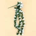 thumbnail image 4 of Landege Artificial Hanging Violet Wreath Garland Flower Decoration, White, Random Flower Design for Home and Party, 4 of 7