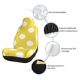 thumbnail image 6 of Honeii Yellow And White Polka Dot for Car Seat Covers Full Set, Seat Covers for Cars, Car Seat Protector Waterproof, Leather Car Seat Cushion-2 PCS, 6 of 9