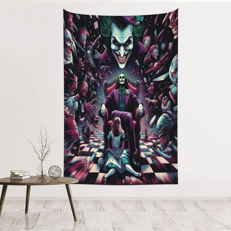 Joker Tapestry Wall Hanging Print Fabric Tapestries Aesthetic Wall Decor For Home Dorm Living Room Bedroom 60x40in Walmart