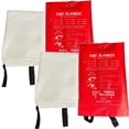 thumbnail image 2 of Sltwyw Emergency Fire Blanket for Home Kitchen, Fiberglass Fire Suppression Blanket 40" X 40", High Heat Resistant Suitable for School, Fireplace, Grill, Car, Office, Warehouse(2PCS), 2 of 9