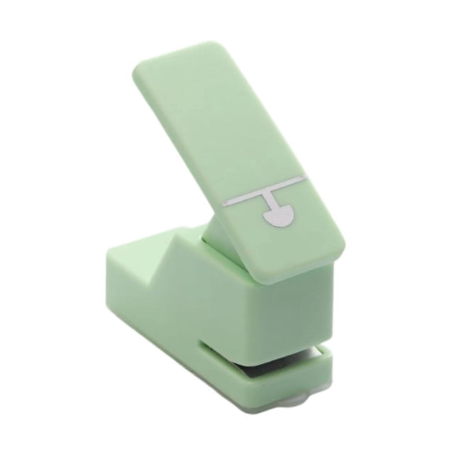 Perforadora de papel para adultos, material de oficina para encuadernación de discos, manualidades y diarios. Agujero de hongo verde